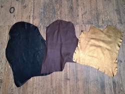 Lot de 3 peaux de cuir stretch - maroquinerie - Cuir en Stock
