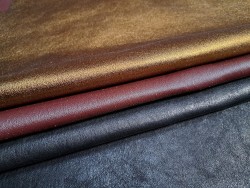 Lot de 3 peaux de cuir stretch - maroquinerie - Cuir en Stock