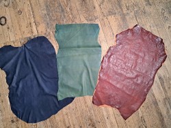 Lot de 3 peaux de cuir stretch - Cuir en Stock