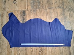 demi peau de cuir de veau lisse bleu nuit - Cuirenstock