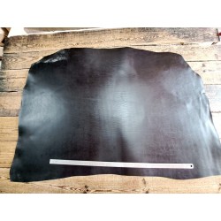Collet de vache tannage végétal lisse - Noir- Cuirenstock