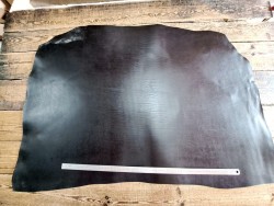Collet de vache tannage végétal lisse - Noir- Cuirenstock