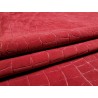 Peau de veau velours grain façon crocodile - rouge - maroquinerie - cuir en stock