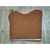 Peau de veau velours grain façon crocodile - brun - maroquinerie - Cuir en stock