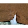 Peau de veau velours grain façon crocodile - brun - maroquinerie - Cuir en Stock