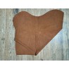 Peau de veau velours grain façon crocodile - brun - maroquinerie - cuir en Stock