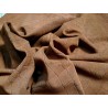 Peau de veau velours grain façon crocodile - brun - maroquinerie - Cuir en Stock