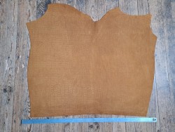 Peau de veau velours grain façon crocodile - caramel - maroquinerie - Cuirenstock