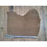 Peau de veau velours grain façon crocodile - brun kaki - maroquinerie - Cuir en stock