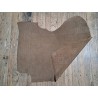 Peau de veau velours grain façon crocodile - brun kaki - maroquinerie - Cuir en Stock