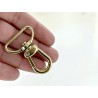 Mousqueton pivotant en arc 25mm doré - maroquinerie - porte-clés - départ de anse de sac - Cuir en Stock