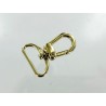 Mousqueton pivotant en arc 25mm doré - maroquinerie - porte-clés - départ de anse de sac - Cuir en Stock