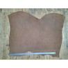 Peau de veau velours grain façon crocodile - marron - maroquinerie - Cuir en stock