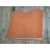 Peau de veau velours grain façon crocodile - orange - maroquinerie - Cuir en stock
