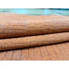 Peau de veau velours grain façon crocodile - orange - maroquinerie - Cuir en Stock