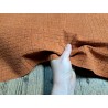 Peau de veau velours grain façon crocodile - orange - maroquinerie - Cuir en Stock
