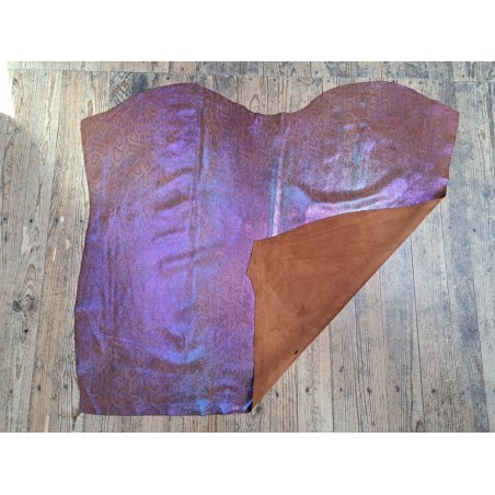 peau de veau - serpent - paillettes roses - maroquinerie - Cuirenstock