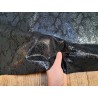 peau de veau - serpent - noir métallisé - maroquinerie - Cuir en Stock