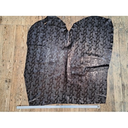 veau velours - serpent noir - paillettes - maroquinerie - Cuir en stock
