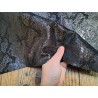 veau velours - serpent noir - paillettes - maroquinerie - Cuir en Stock