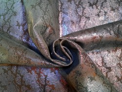 veau velours - serpent marron - métallisé - maroquinerie - Cuir en Stock