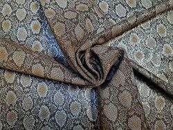 veau velours - lézard marron - métallisé - maroquinerie - Cuir en Stock
