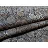 veau velours - lézard marron - métallisé - maroquinerie - Cuir en Stock