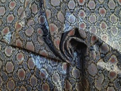 veau velours - lézard noir - doré - maroquinerie - Cuir en Stock
