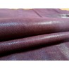 veau velours - lézard - prune - maroquinerie - Cuir en Stock
