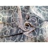 veau velours - serpent - cobra - gris - maroquinerie - Cuir en Stock