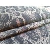 veau velours - serpent - cobra - gris - maroquinerie - Cuir en Stock