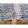 veau velours - serpent - cobra - blanc- maroquinerie - Cuir en Stock
