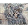 veau velours - serpent - cobra - blanc- maroquinerie - Cuir en Stock