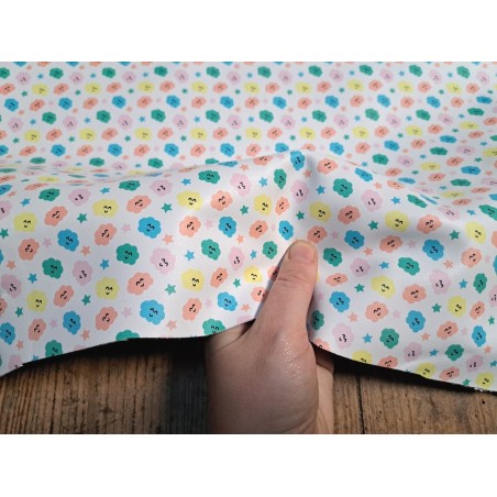 chèvre nuages colorés - blanc - Cuirenstock