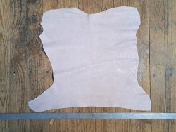 Chèvre effet pailletée - Rose pastel - cuir en stock