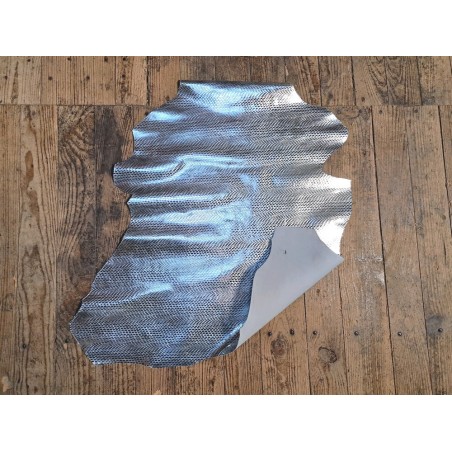 Chèvre - grain serpent - argenté - cuirenstock