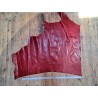 Bande de cuir de vachette finition ciré pullup -végétal- rouge - maroquinerie - Cuirenstock