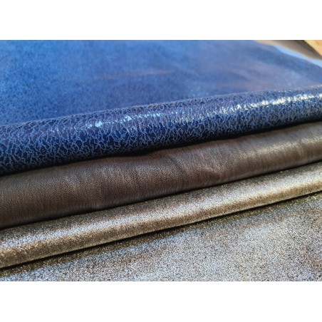 Lot de 3 peaux de cuir stretch - Cuir en Stock