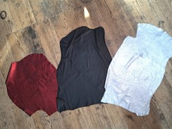 Lot de 3 peaux de cuir stretch - Cuir en Stock