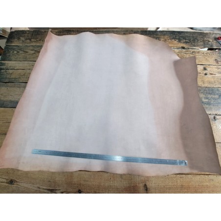 Collet de vache tannage végétal nubuck - Beige