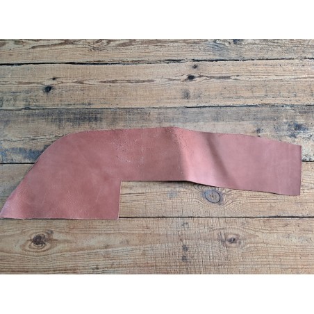 Bande de collet tannage végétal - Châtaigne - Cuir en Stock