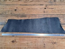 Bande de collet tannage végétal grainé - Noir - Cuir en Stock