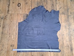 Demi-peau de cuir de vache grainée - Cobalt foncé - A - Cuirenstock