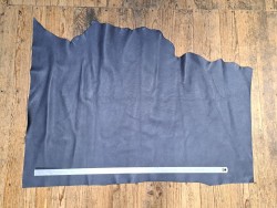 Demi-peau de cuir de vache grainée - Cobalt foncé - B - Cuir en stock