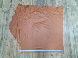 Demi peau cuir vache grainée - brun automnal - maroquinerie - cuir en stock