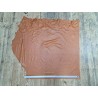 Demi peau cuir vache grainée - brun automnal - maroquinerie - cuir en stock