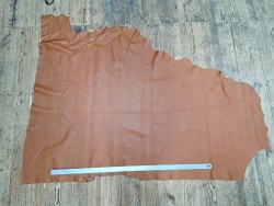 Demi peau cuir vache grainée - brun automnal - maroquinerie - cuir en stock