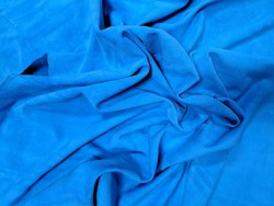 Peau de veau velours bleu - Cuir en Stock