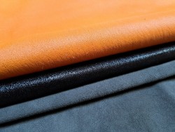 Lot de 3 peaux de cuir stretch - Cuir en Stock