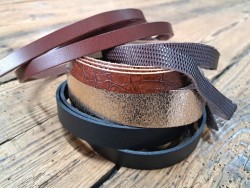 Lot de 5 bandes de cuir classique ou à effet - 2ème choix